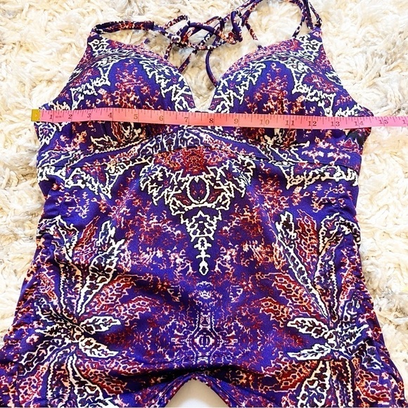 Athleta | Aqualuxe Print Molded Tankini Top ‘ONLY’  in Paradise Print Size Small - Picture 9 of 10